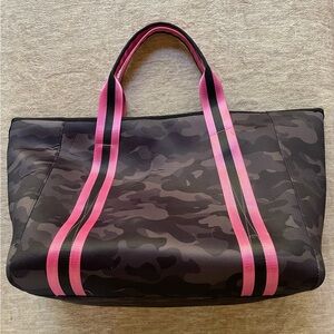Haute Shore Camouflage Tote Bag with Pink Straps